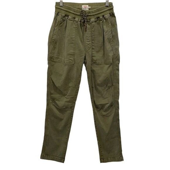 Faherty Traveler Pant Dark Olive Drawstring Womens Size XS MSRP $148 - Picture 2 of 12